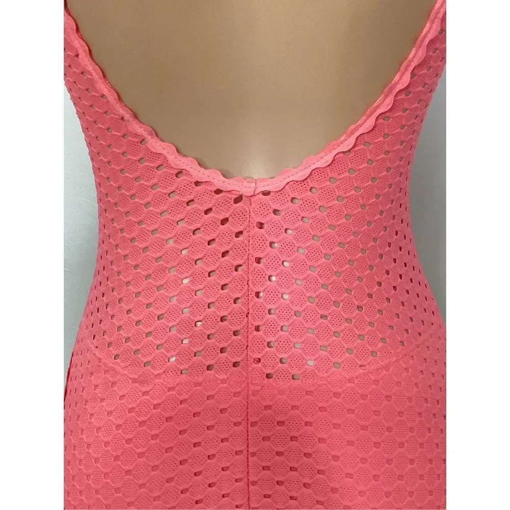 New. Robin Piccone coral crochet lace swimsuit. Retails $178. Small